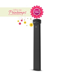 [100811] Potelet Solaire LED Rond 6W 3000K Noir 950 mm + Détecteur IR