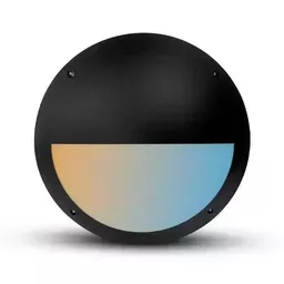 [100959] LED HUBLOT Ø300 20W CCT IP65 ASYM BLACK + DETECTOR RF EXTINCTION WARNING