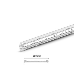 [101060] WATERPROOF HOUSING TUBE 600MM FOR 1 TUBE T8 10W MAX