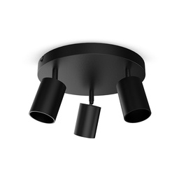 [101074] LIGHT BLACK 3 SPOTS GU10