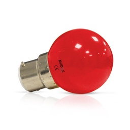 [7642] Ampoule LED B22 Couleur Bulb 1W Rouge