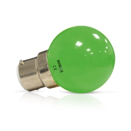 [7644] Ampoule LED B22 Couleur Bulb 1W Vert