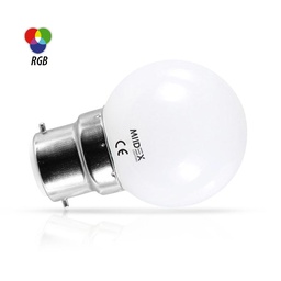 [76152] Ampoule LED B22 RGB 1W