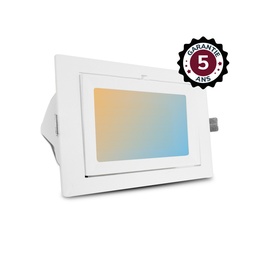 [76913] Spot LED Rectangulaire Inclinable avec Alimentation Electronique 32/38W CCT GARANTIE 5 ANS